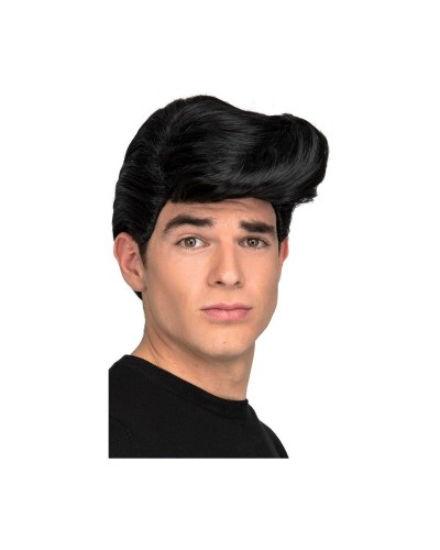 Perruque Elvis Presley Noire Courte - Look Iconique Années 50 - Fête & Cosplay
