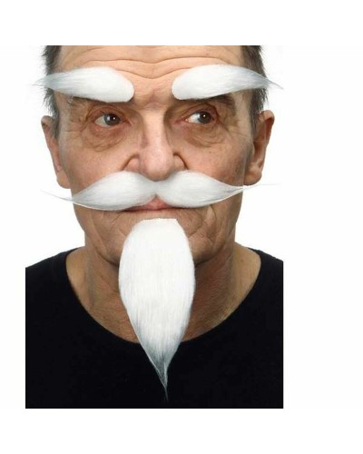 Bigotes Postizos My Other Me Blancos - Bigotes Adhesivos Disfraz, Traje
