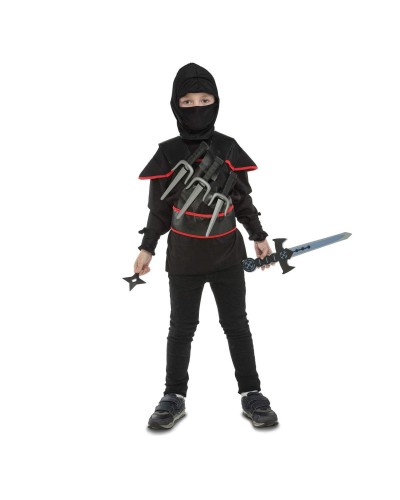 Maskeraddräkt för barn My Other Me Ninja 3-5 år Svart (5 Delar)