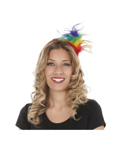 Diadem Pride Regenbogenfedern My Other Me - Party- und Festzubehör

