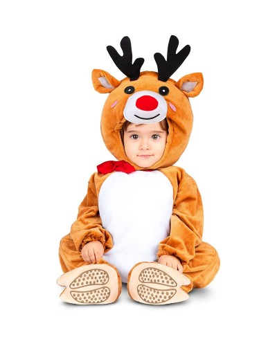My Other Me Newborn Reindeer Costume 12-24 Months - Christmas Disguise
