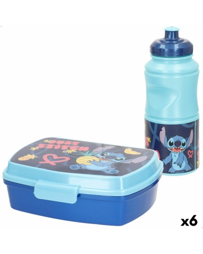 Lunchlåda Stitch 380 ml 17 x 5,5 x 13,5 cm Flaska (6 antal)