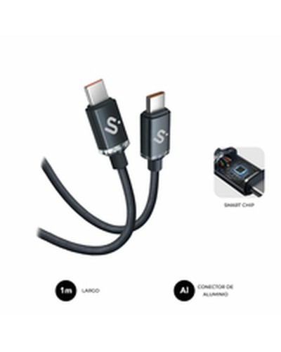 USB-C - USB-C kaapeli Subblim SUBCAB-C06001 1 m Musta