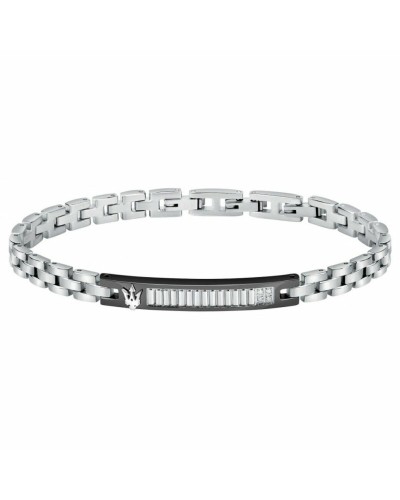 Herrenarmreif Maserati Edelstahl 21,5 cm Silberfarben