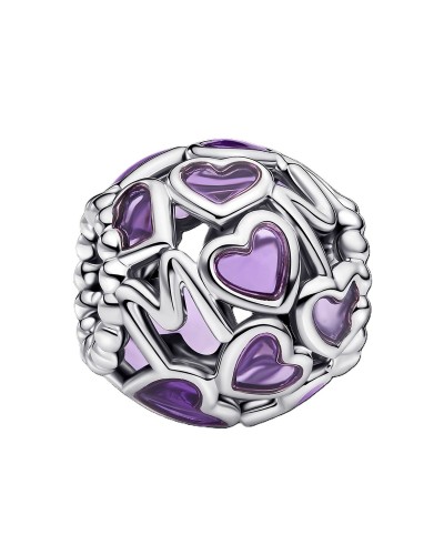 Damenperlen Pandora 793772C01 Lila Silberfarben