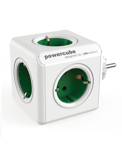 Allocacoc PowerCube Blanco - Regleta Cubo Compacta (16A) - Hogar/Oficina

