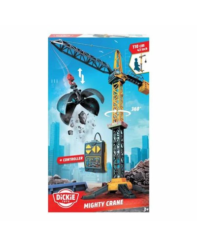 Spielzeugkran Smoby Mighty Crane Funksteuerung Gelb Grau