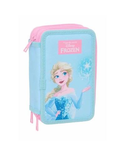 Kolmoiskynäkotelo Frozen Sininen 12,5 x 19,5 x 5,5 cm 37 Kappaletta