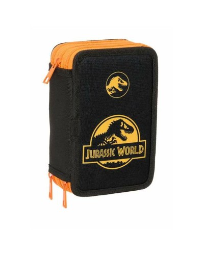 Driedubbele Pennenzak Jurassic World Zwart 12,5 x 19,5 x 5,5 cm 37 Onderdelen