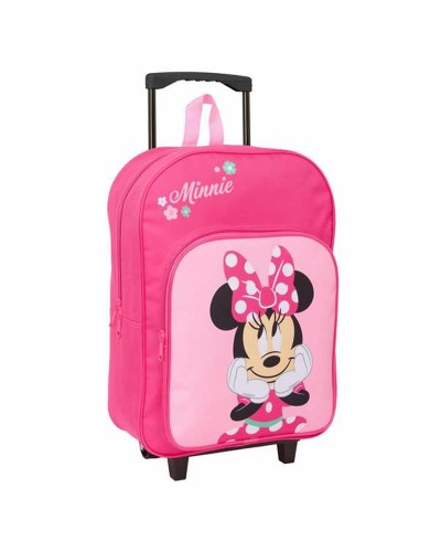 Schulrucksack mit Rädern Minnie Mouse Rosa 32 x 42 x 14 cm