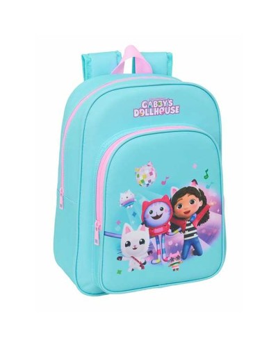 Schulrucksack Gabby's Dollhouse Blau Rosa 26 x 34 x 11 cm