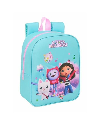 Zaino Scuola Gabby's Dollhouse Azzurro Rosa 22 x 27 x 10 cm