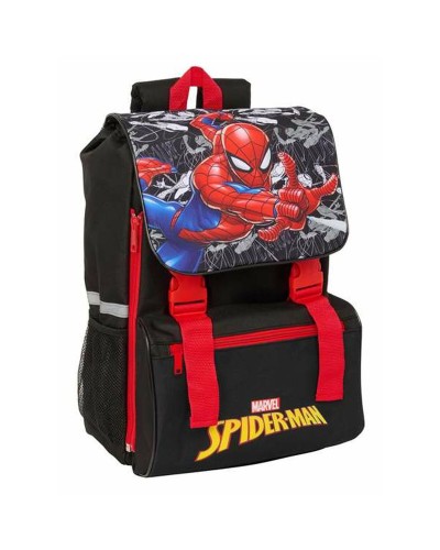 Zaino Scuola Spider-Man Nero Rosso 18,5 x 41 x 15 cm