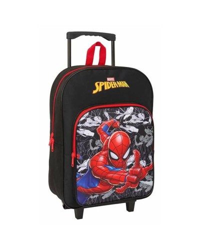 Trolley per la Scuola Spider-Man Nero Rosso 32 x 42 x 14 cm
