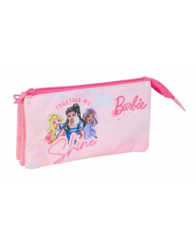 Tredubbel Carry-all Barbie Rosa 22 x 12 x 3 cm