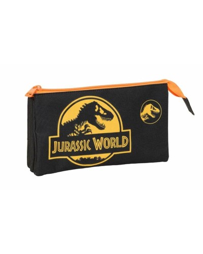 Tredubbel Carry-all Jurassic World Svart 22 x 12 x 3 cm