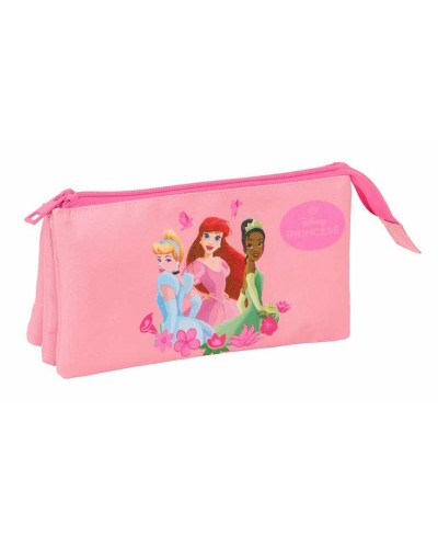 Portaoggetti Triplo Disney Princess Rosa 22 x 12 x 3 cm