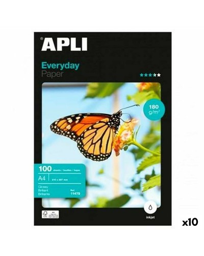 Carta Fotografica Lucida Apli EVERYDAY A4 100 fogli (10 Unità)