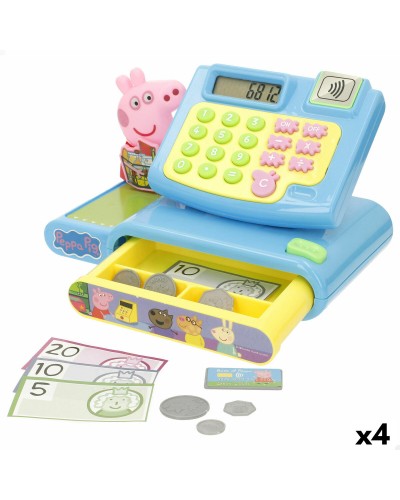 Speelgoedkassa Peppa Pig 19 x 15 x 13 cm (4 Stuks)