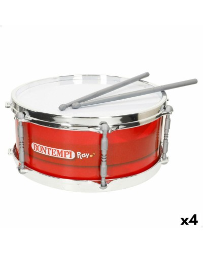 Drum Bontempi Plastic 31 x 15 x 31 cm Red (4 Units)