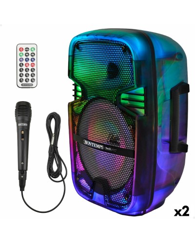 Altoparlante con Microfono Karaoke Bontempi Plastica 25 x 39 x 21 cm (2 Unità)