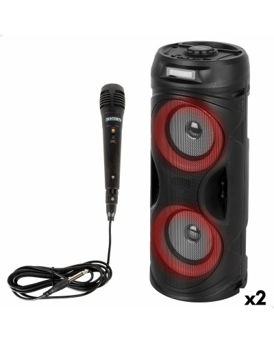 Högtalare med Karaoke Mikrofon Bontempi Plast 16 x 38 x 16 cm (2 antal)