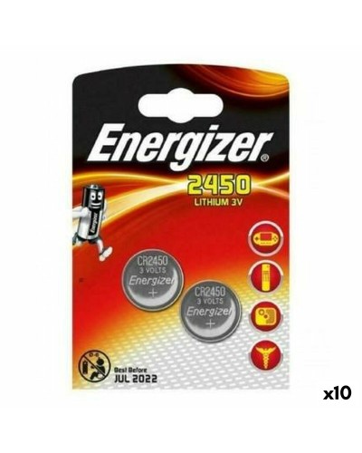Piles Bouton au Lithium Energizer 3 V CR2450 (10 Unités)