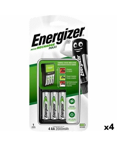 Cargador + Pilas Recargables Energizer (4 Unidades)