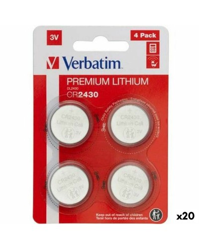 Lithium Knoopcelbatterijen Verbatim 3 V CR2430 4 Onderdelen (20 Stuks)