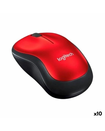 Schnurlose Mouse Logitech M185 Rot 1000 dpi (10 Stück)