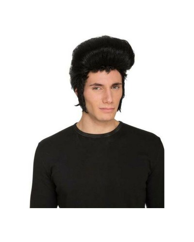 Elvis Presley Wig Brown Quiff 50s Rock & Roll
