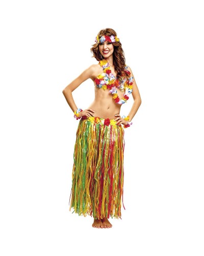 Mi Otro Yo Disfraz Hawaiana Adultos - Set Completo 80cm - Fiesta Temática

