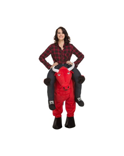 My Other Me Kostüm Erwachsene Ride-On Roter Stier - Lustige Verkleidung
