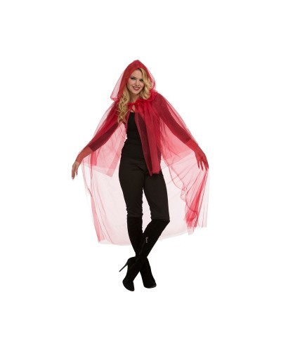 Cape My Other Me Rouge Tulle Fille - Déguisement Halloween/Carnaval
