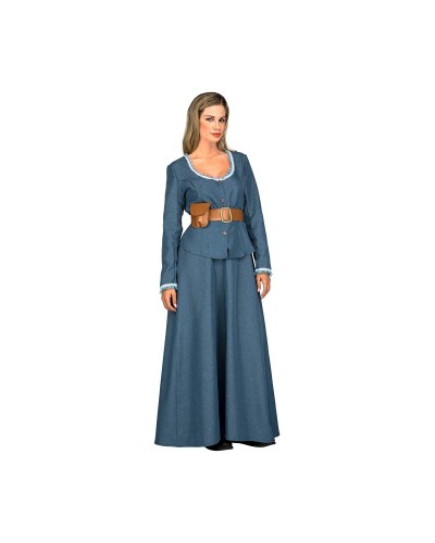 My Other Me Costume Western Girl Azzurro M/L - Travestimento Adulti
