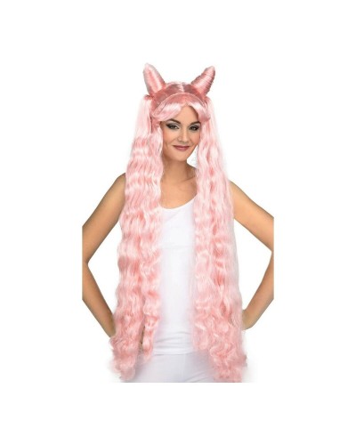 My Other Me Perruque Rose - Cheveux Synthétiques Roses pour Cosplay et Fêtes
