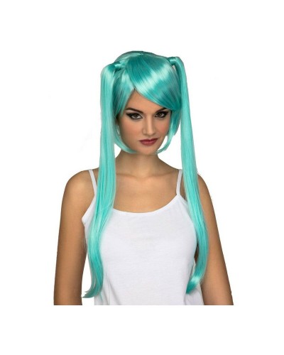 My Other Me Perruque Bleue - Cheveux Synthétiques Lisses - Costume Cosplay
