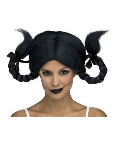 Perruque Mercredi Mon Autre Moi Brun - Look Gothique Iconique
