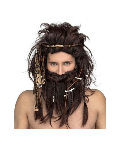 Mon Autre Moi : Perruque Homme des Cavernes Épaisse - Costume Préhistorique Fête
