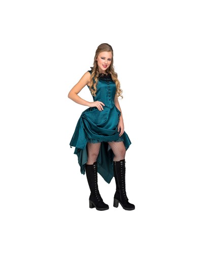 My Other Me Costume Saloon Girl Bleu Ciel - Taille M/L - Déguisement Fête
