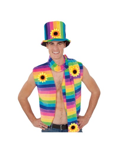 My Other Me Costume Rainbow Adulto Multicolore - Gilet Taglia 54
