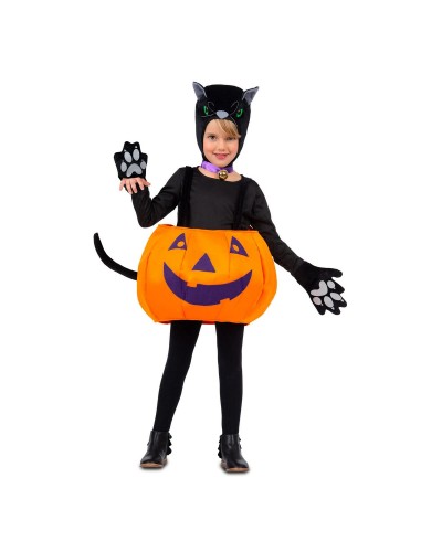 My Other Me Costume Halloween Bambino Nero Zucca Gatto M 3-6 Anni (5 Pz)
