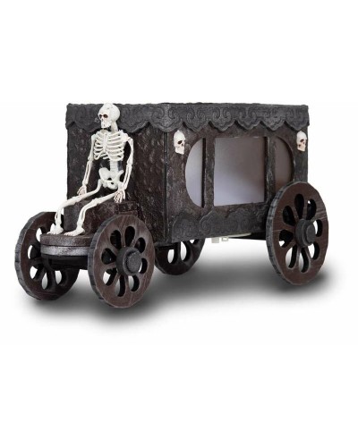 My Other Me - Halloween Deko Totenkopf Kutsche - 18x31x18cm Schwarz
