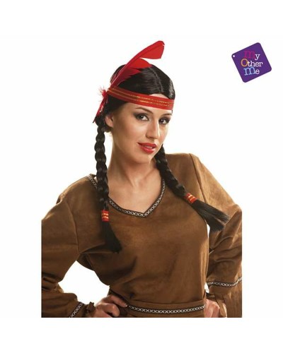 My Other Me Indianer Perücke mit Zöpfen - Einheitsgröße - Kostümparty
