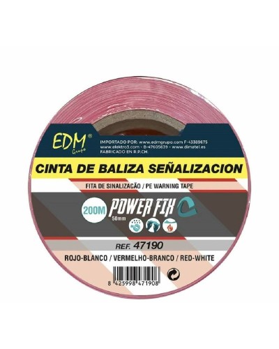 Cinta de PVC EDM de 50 mm x 200 m para trabajos de precisión.
