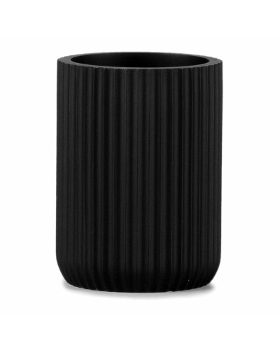 Tandenborstelhouder Andrea House Zwart Mat Hars (Ø 7 x 9,5 cm)