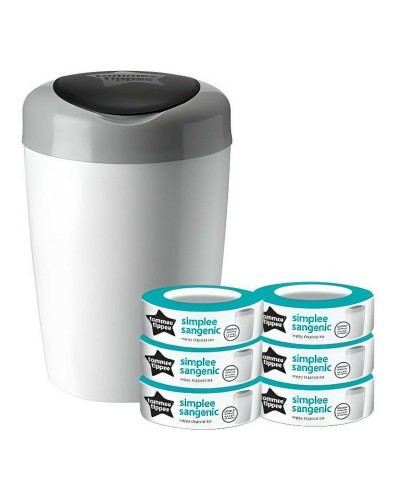 Cubo para pañales Tommee Tippee Simplee: Sistema antiolor para un hogar más fresco
