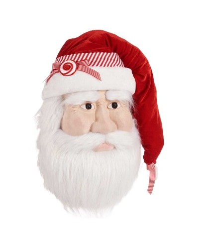 Dekorative Weihnachtsmann-Statue, mehrfarbig, ab Kopf.
