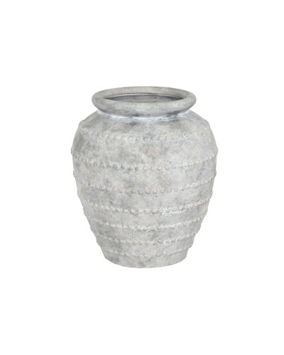 Vaso decorativo ESPRIT in ceramica bianca lucida, altezza 25 cm