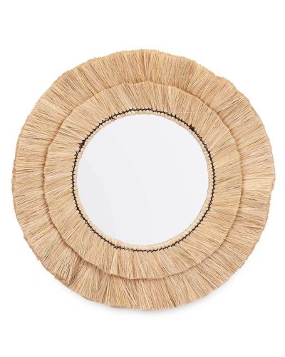 Miroir mural multicolore lumineux pour décoration moderne.
